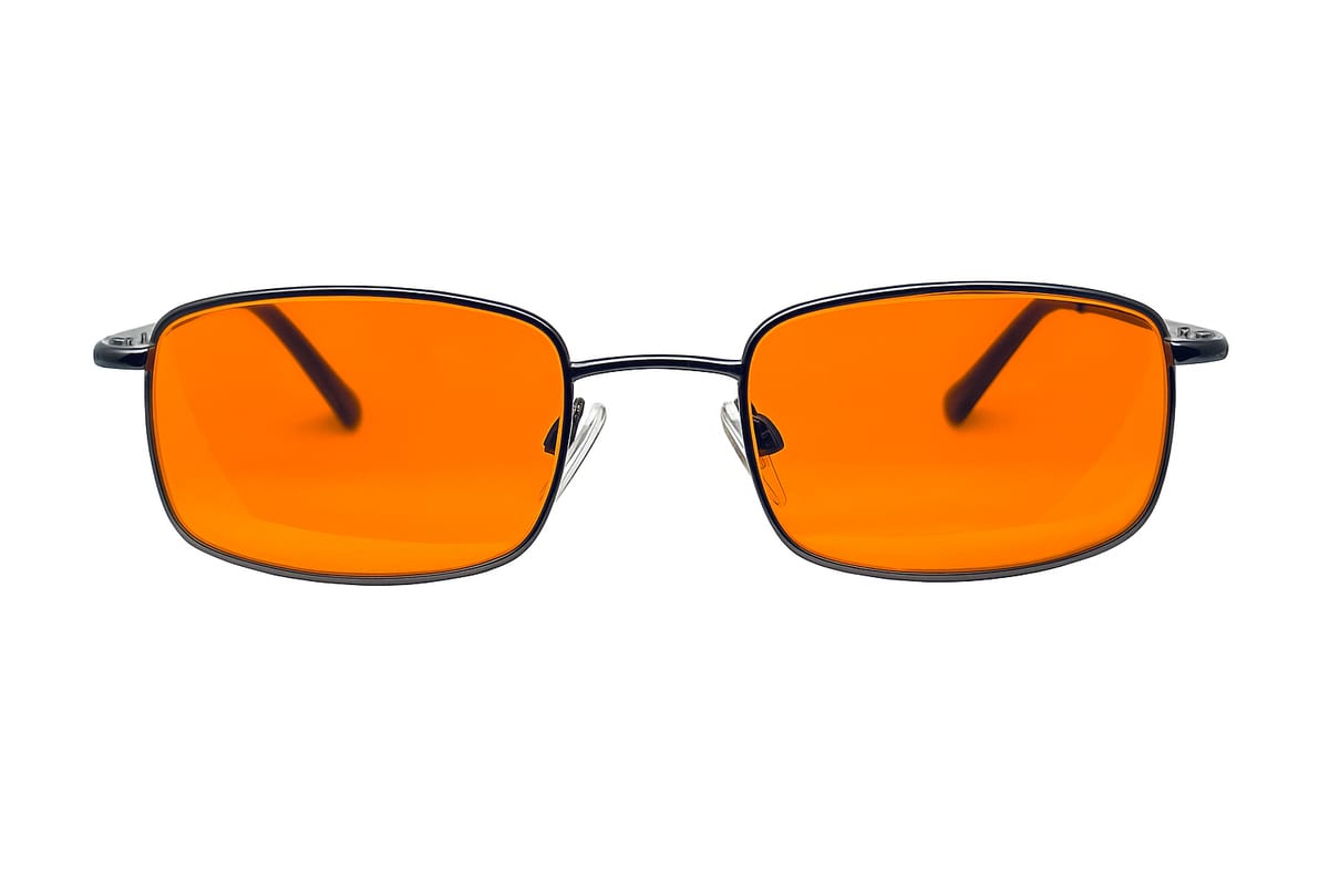Degree 350 Gunmetal blue light blocking glasses, front view