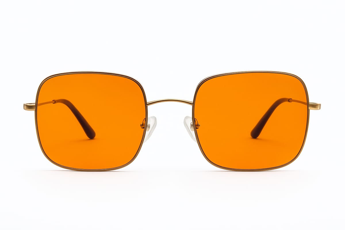 Fayette 1901 Gold blue light blocking glasses, front view