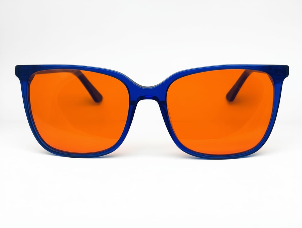 Mariana 2158 Crystal Blue blue light blocking glasses, front view