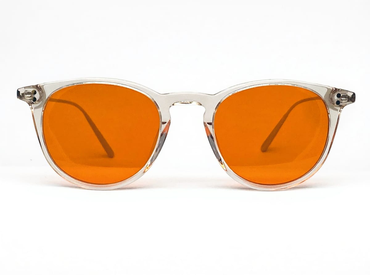 Myra 2190 Crystal Brown blue light blocking glasses, front view